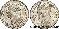 LOUIS XVI 15 sols dit  au génie , type FRANCOIS 1791 Limoges AU