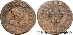 HENRY IV Double tournois, 2e type de Clermont (légende latine) 1594 Clermont-Ferrand