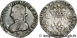 HENRY III. COINAGE IN THE NAME OF CHARLES IX Teston, 2e type 1575 (MDLXXV) Rennes