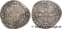 HENRI IV LE GRAND Quart d écu, écu de face, 2e type 1604 Aix-en-Provence