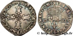 HENRI IV LE GRAND Quart d&nbsp;écu, croix feuillue de face 1600 Bayonne TTB
