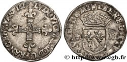 LOUIS XIII  Huitième d écu, à la croix fleurdelisée, titulature côté croix 1613 Bayonne