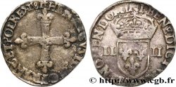 HENRI III Quart d&nbsp;écu, croix de face 1581 Rennes