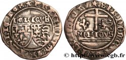 HENRY VI DE LANCASTRE - ROI DE FRANCE (1422-1453) - ROI D ANGLETERRE (1422-1461) et (1470-1471) Blanc aux écus n.d. Nevers