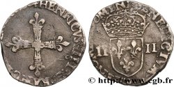 HENRY IV Quart d écu, croix feuillue de face 1604 Rennes