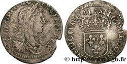 LOUIS XIV &nbsp;THE SUN KING&nbsp; Douzième d&nbsp;écu, portrait apollinien 1661 Saint-André de Villeneuve-lès-Avignon fSS