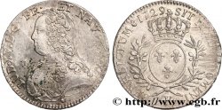 LOUIS XV  THE WELL-BELOVED  Demi-écu aux branches d olivier, buste habillé 1729 Bordeaux AU/XF