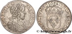 LOUIS XIV  THE SUN KING  Demi-écu, portrait à la mèche longue 1656 Bordeaux