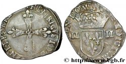 HENRI III Quart d écu, croix de face n.d. Angers