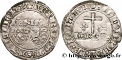 HENRY VI DE LANCASTRE - ROI DE FRANCE (1422-1453) - ROI D&nbsp;ANGLETERRE (1422-1461) et (1470-1471) Blanc aux écus n.d. Paris TTB+