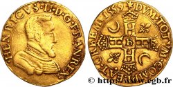 FRANCIS II. COINAGE AT THE NAME OF HENRY II Double Henri d or 1er type 1559 Rouen