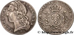 LOUIS XV DIT LE BIEN AIMÉ Dixième d écu aux branches d’olivier, tête ceinte d’un bandeau 1745 Metz TTB