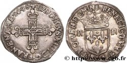 LOUIS XIV LE GRAND OU LE ROI SOLEIL Quart d&nbsp;écu, titulature côté croix 1648 Bayonne TTB+