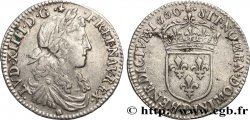 LOUIS XIV &nbsp;THE SUN KING&nbsp; Douzième d&nbsp;écu, portrait apollinien 1660 Lyon
