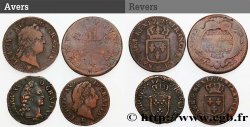 LOUIS XV THE BELOVED Lot de 4 monnaies royales n.d. Ateliers divers