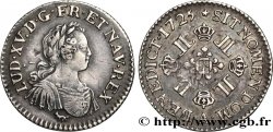 LOUIS XV DIT LE BIEN AIMÉ Huitième d’écu à la croix fleurdelisée couronnée et aux huit L 1725 Paris TTB/TTB+