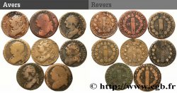 LOTS 12 deniers dit &nbsp;au faisceau&nbsp;, type FRANCOIS, lot de 8 ex. n.d. Ateliers divers