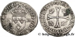HENRI III Douzain aux deux H, 1er type 1577 Poitiers