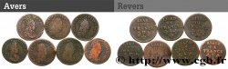 LOUIS XIV &nbsp;THE SUN KING&nbsp; Lot de 7 liards n.d. Ateliers divers
