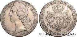 LOUIS XV DIT LE BIEN AIMÉ Écu aux branches d’olivier, tête ceinte d’un bandeau 1752 Lyon TB+/TTB