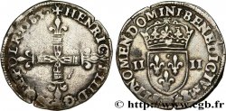 HENRY III Quart d écu, croix de face 1585 Bayonne