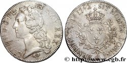 LOUIS XV DIT LE BIEN AIMÉ Écu aux branches d’olivier, tête ceinte d’un bandeau 1742 Poitiers TB+