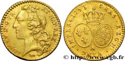LOUIS XV  THE WELL-BELOVED  Demi-louis d’or aux écus ovales, tête ceinte d’un bandeau 1753 Paris