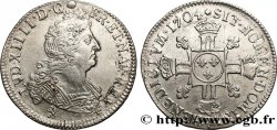 LOUIS XIV  THE SUN KING  Demi-écu aux huit L, 2e type 1704 Rennes