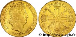 LOUIS XIV LE GRAND OU LE ROI SOLEIL Double louis d&nbsp;or aux huit L et aux insignes 1703 Paris