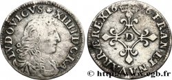 LOUIS XIV LE GRAND OU LE ROI SOLEIL Quatre sols à la croix formée de lis 1676 Vimy-en-Lyonnais (actuellement Neuville-sur-Saône)