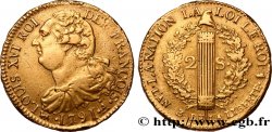 LOUIS XVI 2 sols dit  au faisceau , type FRANÇOIS 1791 Paris BB