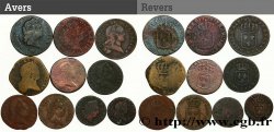 LOUIS XV  THE WELL-BELOVED  Lot de 10 monnaies royales n.d. Ateliers divers