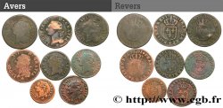 LOUIS XVI (MONARQUE CONSTITUTIONNEL)  Lot de 8 monnaies royales n.d. Ateliers divers