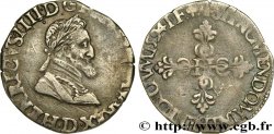 HENRY IV Quart de franc, type de Lyon 1594 Lyon BB/q.BB