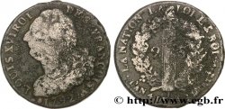 LOUIS XVI 2 sols dit  au faisceau , type FRANÇOIS 1792 Metz