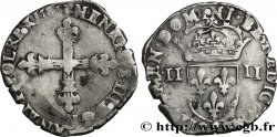 HENRY III Quart d écu, croix de face n.d. Angers