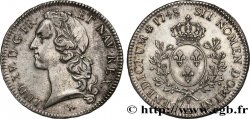 LOUIS XV DIT LE BIEN AIMÉ Écu aux branches d’olivier, tête ceinte d’un bandeau 1748 Paris TTB+