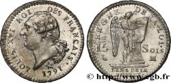 LOUIS XVI (MONARQUE CONSTITUTIONNEL)  15 sols dit  au génie , type FRANÇAIS 1791 Marseille SUP