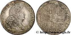 LOUIS XIV LE GRAND OU LE ROI SOLEIL Demi-écu aux huit L, 1er type 1690 Rouen SUP