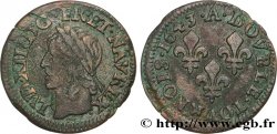 LOUIS XIII LE JUSTE Double tournois, type de Warin 1643 Corbeil