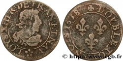 LOUIS XIII Double tournois 1638 Troyes ou Chappes ? VF