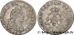 LOUIS XIV &nbsp;THE SUN KING&nbsp; Quatre sols aux deux L 1692 Rouen VF