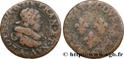 LOUIS XIII LE JUSTE Double tournois, type 6 de Paris 1629 Paris
