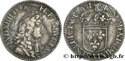 LOUIS XIV LE GRAND OU LE ROI SOLEIL Douzième d’écu, portait à la cravate courte 1681 Paris TB+/TTB