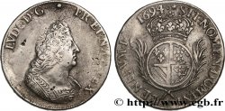 LOUIS XIV LE GRAND OU LE ROI SOLEIL Écu de Flandre aux palmes 1694 Lille B+/TTB