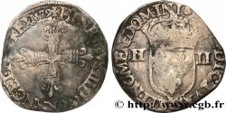 HENRY III Quart d écu, croix de face 1579 Nantes