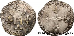 HENRY III Double sol parisis, 2e type 1579 Rennes