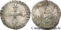HENRY III Quart d écu, croix de face 1583 Rennes