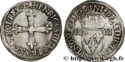 HENRY III Quart d écu, croix de face 1582 Nantes