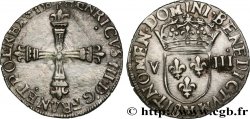 HENRY III Huitième d écu, croix de face 1587 Toulouse